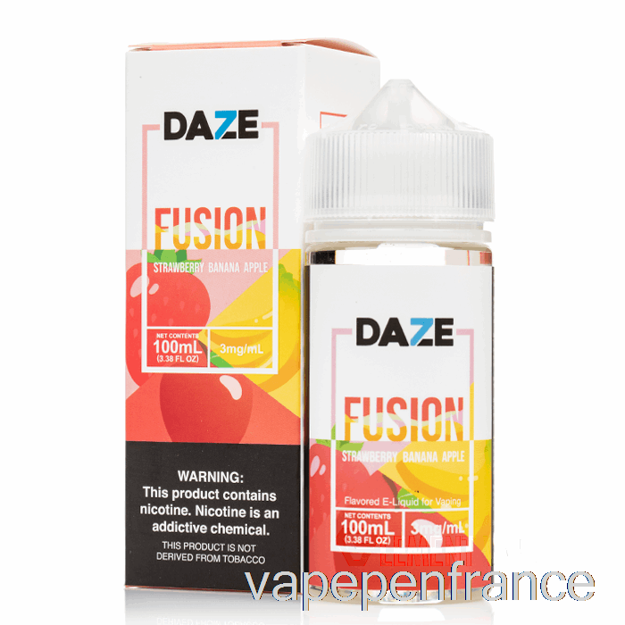 Fraise Banane Pomme - 7 Daze Fusion - 100 Ml 0 Mg Stylo Vape